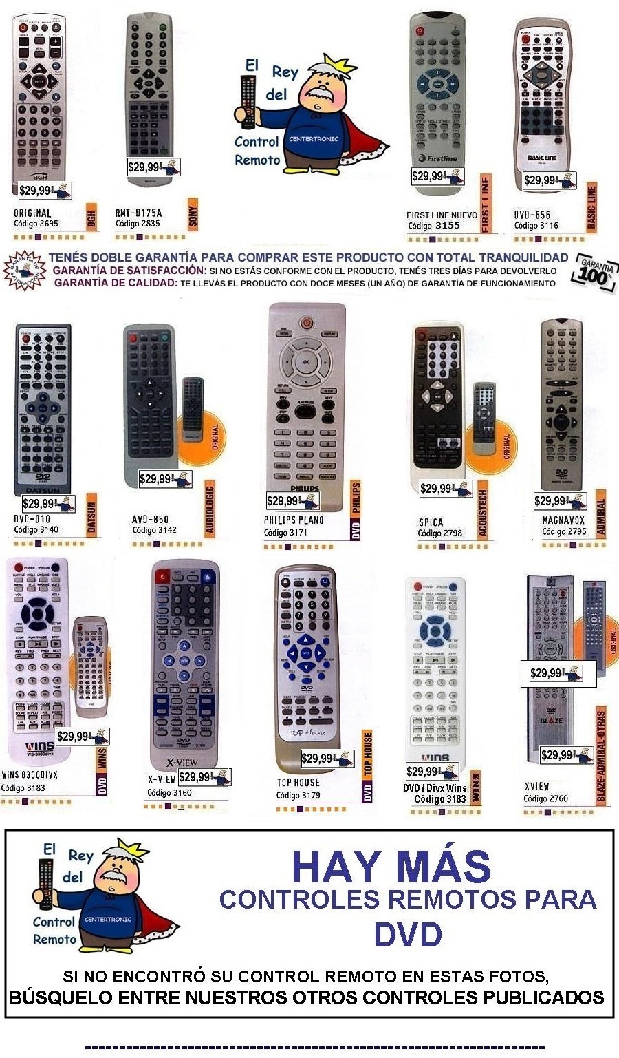 controles remotos oferta